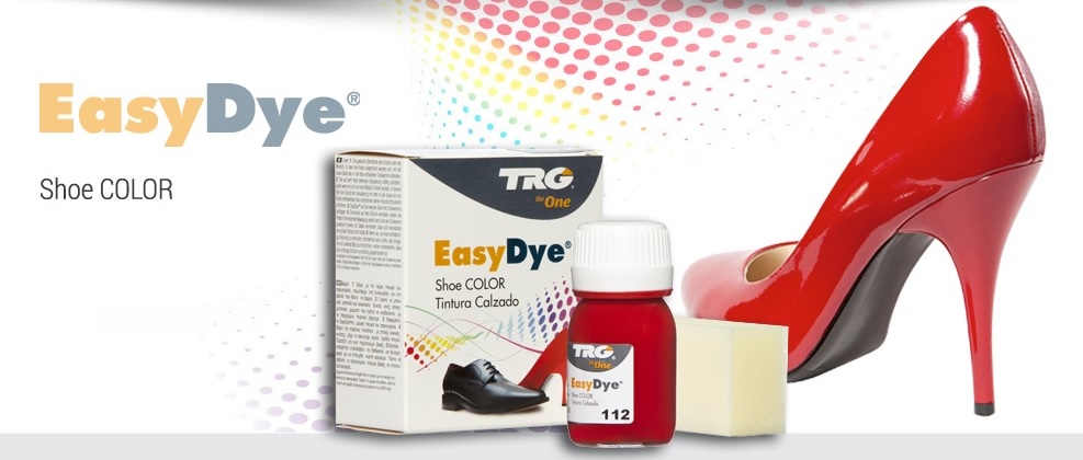 Tintura para zapatos de Piel Tinte para Calzado y Complementos de Piel 25 ml Easy dye TRG The One Lona y Piel Sintética con Esponja aplicadora 